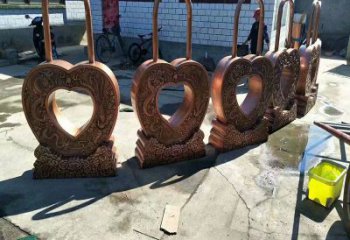 葫蘆島景觀同心鎖雕塑供應，藝術雕塑，現代鎖子雕塑供求