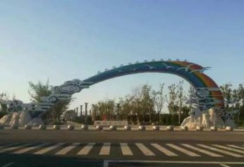 忻州云朵大門雕塑，公園美陳元素，不銹鋼云朵大門雕塑