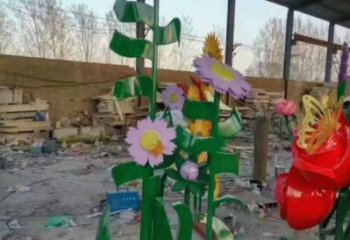 咸陽茉莉花雕塑訂做，城市雕塑，不銹鋼茉莉花雕塑廠