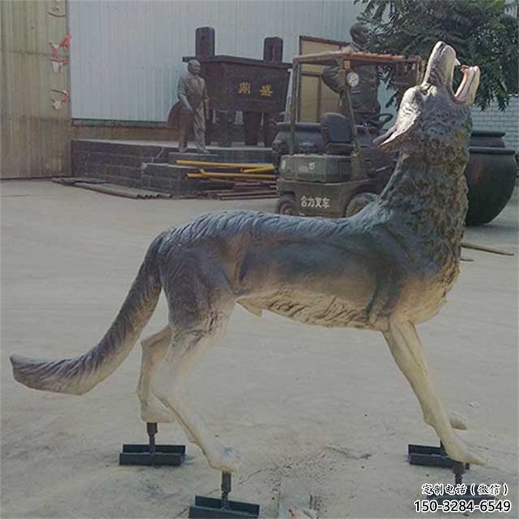 攀枝花銅狼雕塑廠家，銅雕動物狼，仿真工藝制作