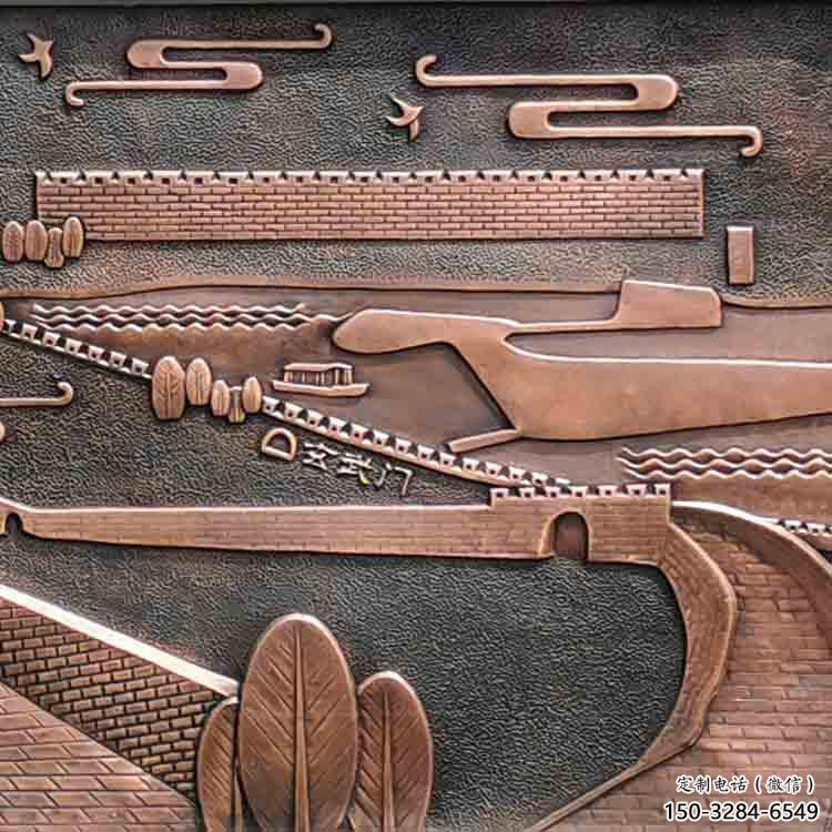 達州銅浮雕景墻雕塑，圓雕工藝