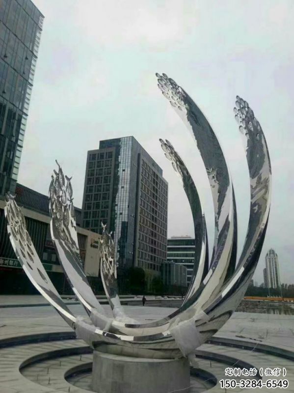 內江地面噴泉雕塑小品，圓環(huán)結構概念，旱地水景噴泉體系