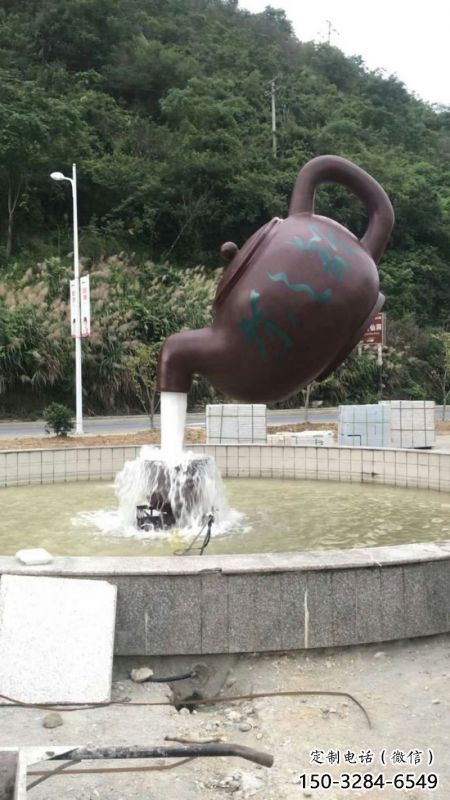 涼山小區(qū)天壺標志雕塑，多彩藝術(shù)，天壺雕塑生產(chǎn)廠家