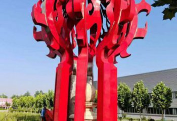 安康火球雕塑，精神堡壘火球雕塑落地展示