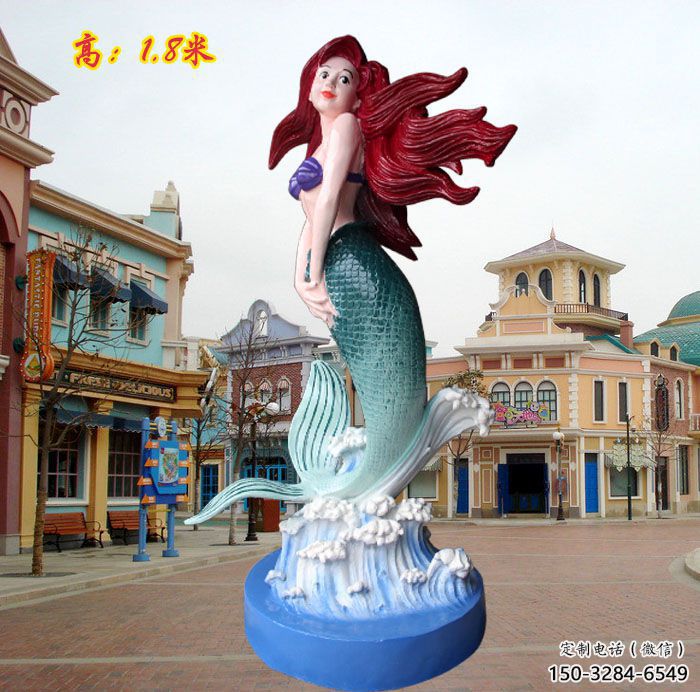哈密水景美人魚雕塑