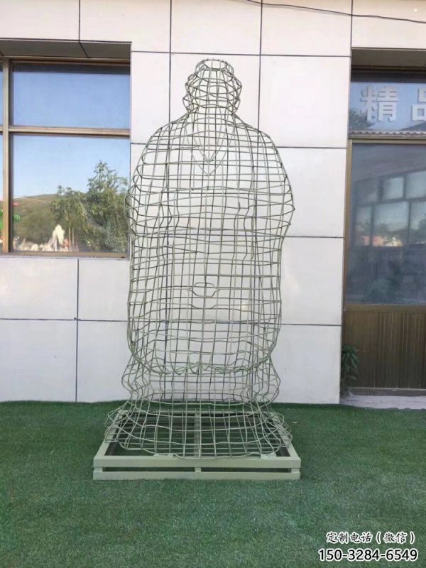 保山鏤空孔子雕塑訂做，景區(qū)雕塑，鐵藝古代人物雕塑定價(jià)